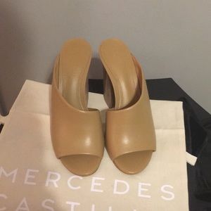 Mercedes Castillo Tan Izar Mule Sandals